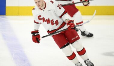 Canes defenseman Alexander Nikishin diagnosed with a concussion :: WRAL.com