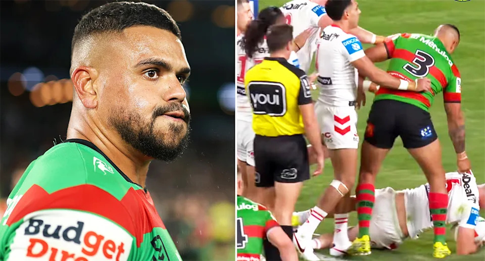 Latrell Mitchell during South Sydney's win over Dragons.