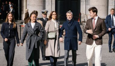King Frederik and Queen Mary Attend Easter Services With Their Children in Copenhagen