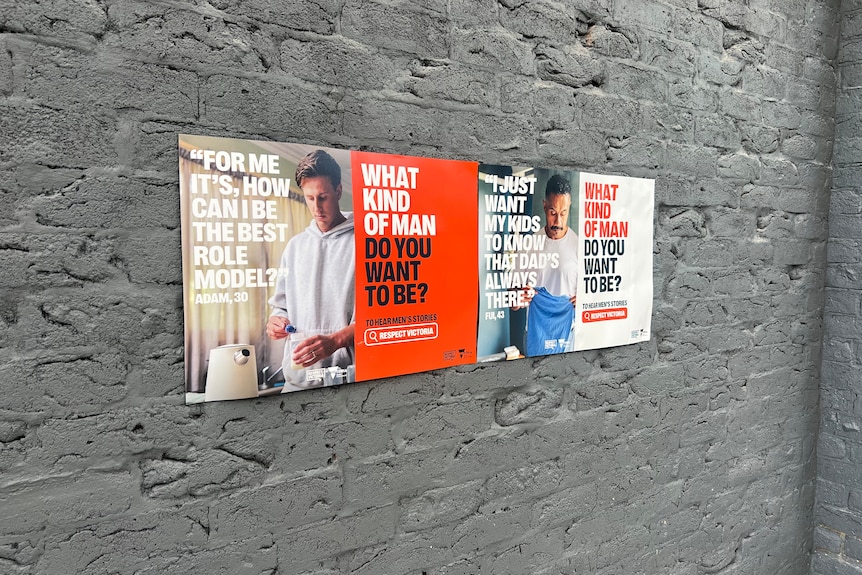 Respect Ballarat posters on a brick wall 