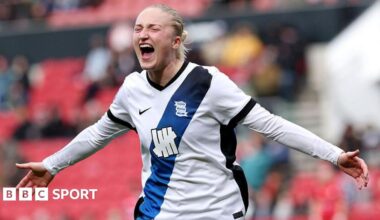 Wilma Leidhammar celebrates scoring for Birmingham City