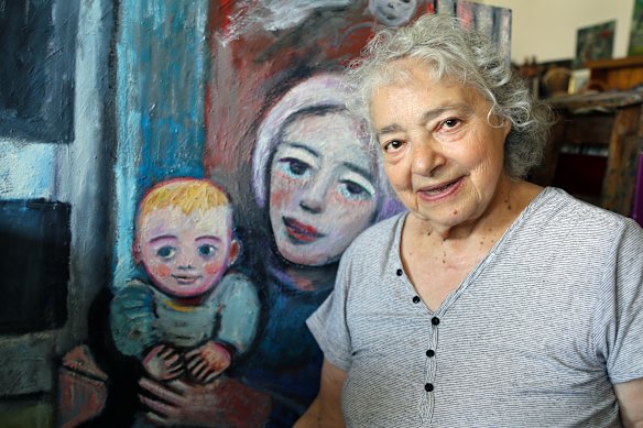 Mirka Mora in her Richmond studio in Monsieur Mayonnaise.