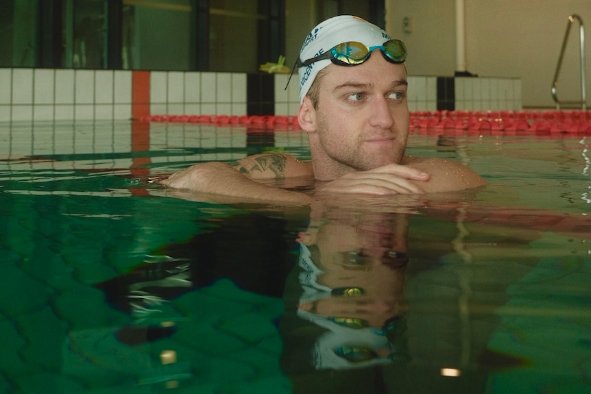 Sam Williamson in the pool