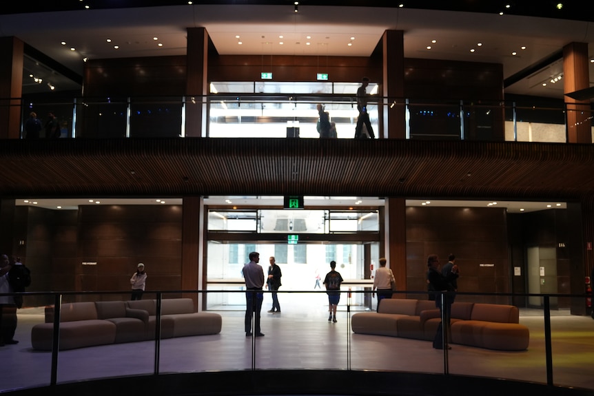 Interior of large building.