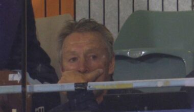 Craig Bellamy cut a dejected figure. Image: Kayo