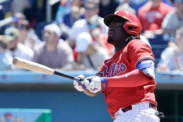 Looking for some power and some help against lefties, the Phillies called up 25-year-old outfielder Felix Reyes on Saturday.