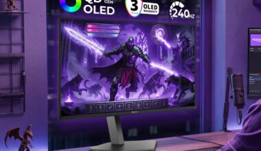 AOC's new 4K QD-OLED gaming monitor has a neat anti-reflective coating