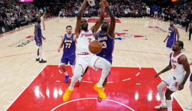 Kevin Durant, LeBron James meet in playoffs for 4th time when Rockets visit short-handed Lakers