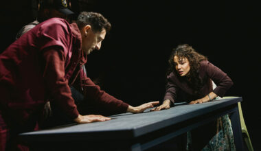 Adrien Brody and Tessa Thomspon in The Fear of 13 on Broadway