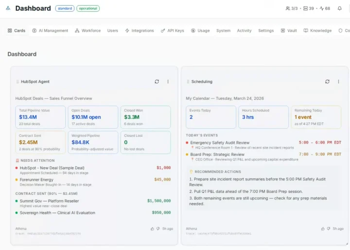 Aethyr dashboard