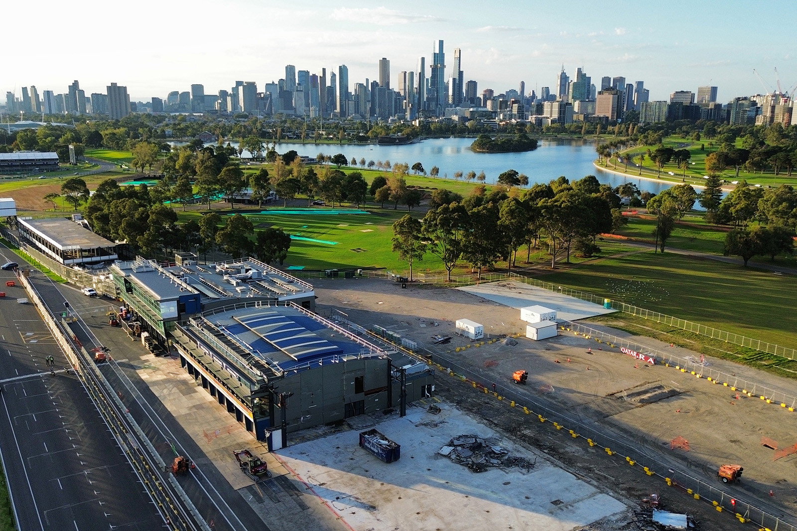 PHOTOS: Demolition of Albert Park F1 pits