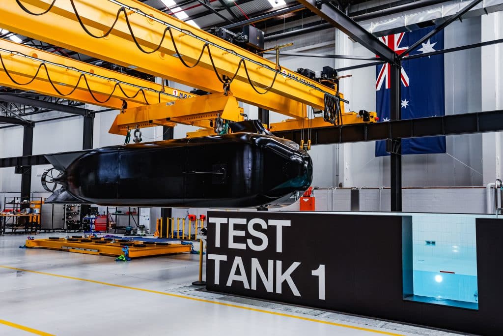 Anduril Ghost Shark drone in factory