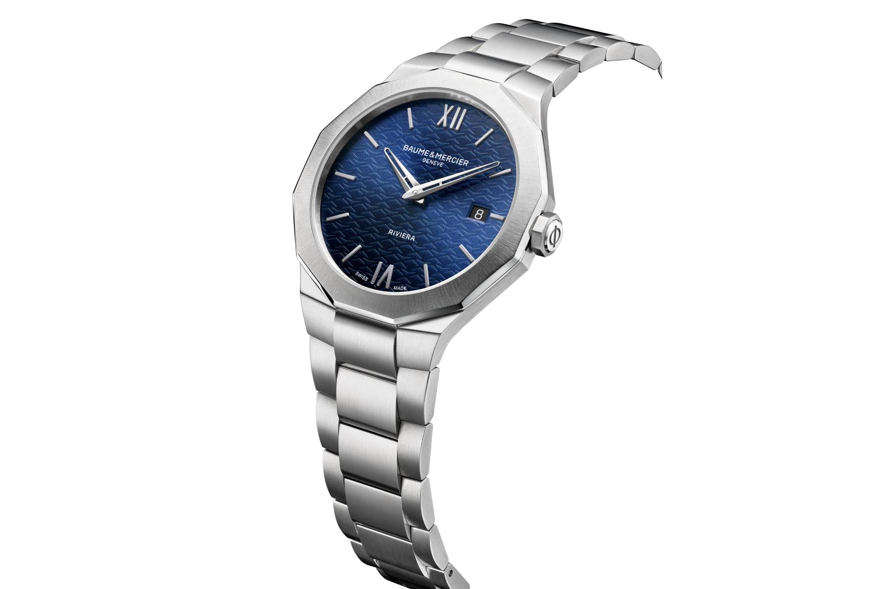 Baume et mercier riviera 73 blue angle