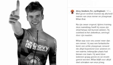 Top Belgian under-23 rider dies being hit by driver