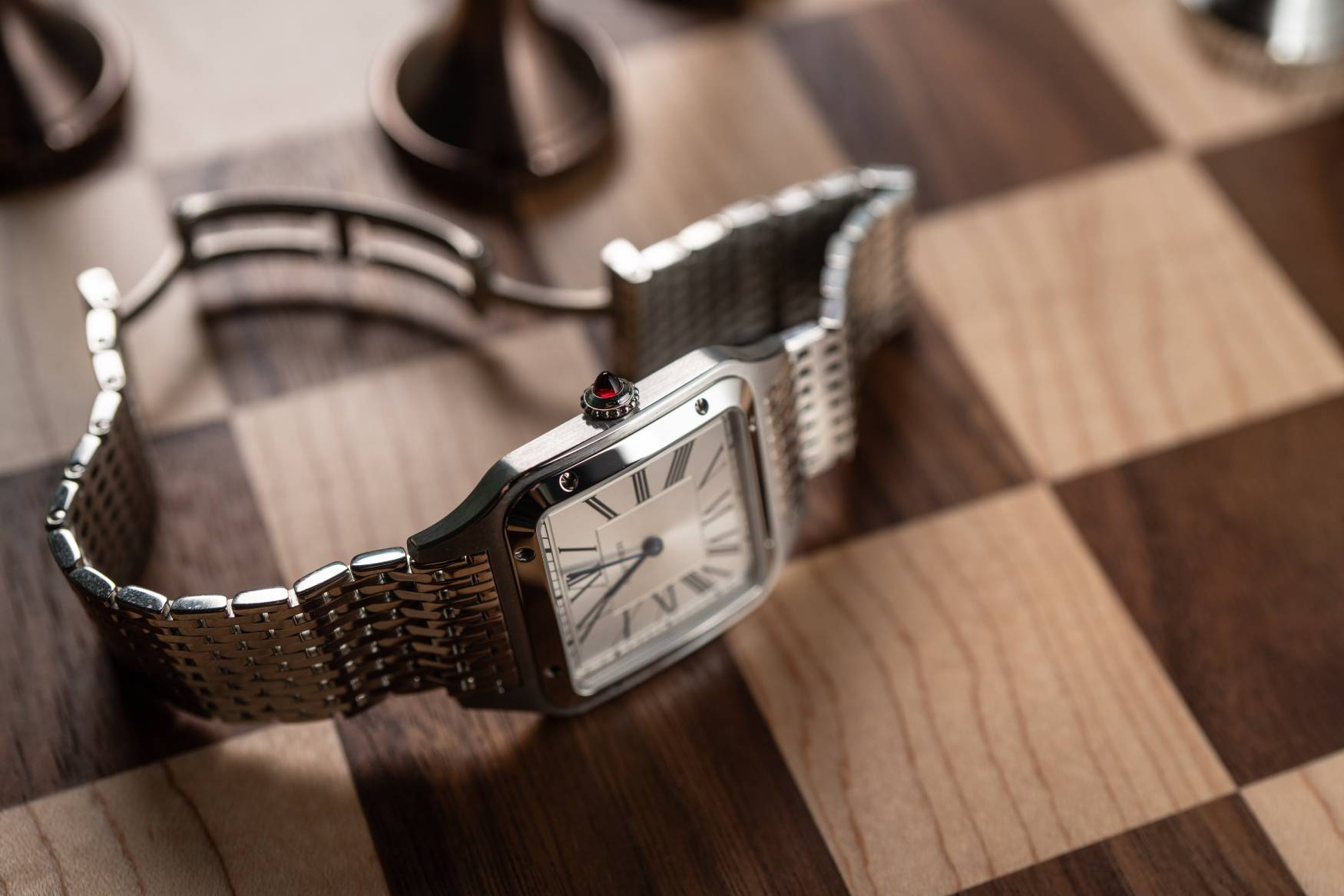 Cartier Santos Dumont Platinum angle