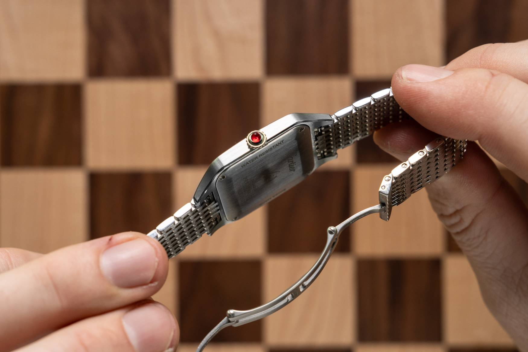 Cartier Santos Dumont Platinum side