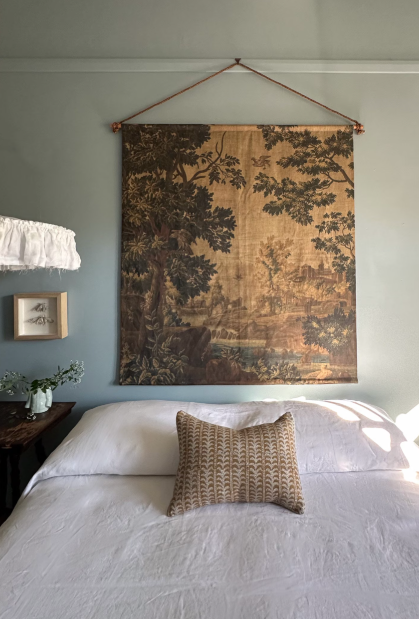 RambleInteriors, Handmade 100% Linen Golden Tapestry