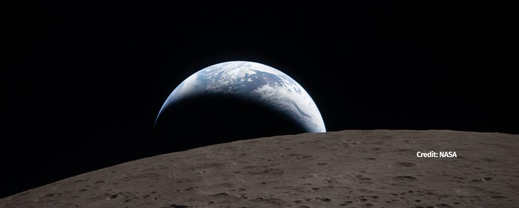Earth and moon