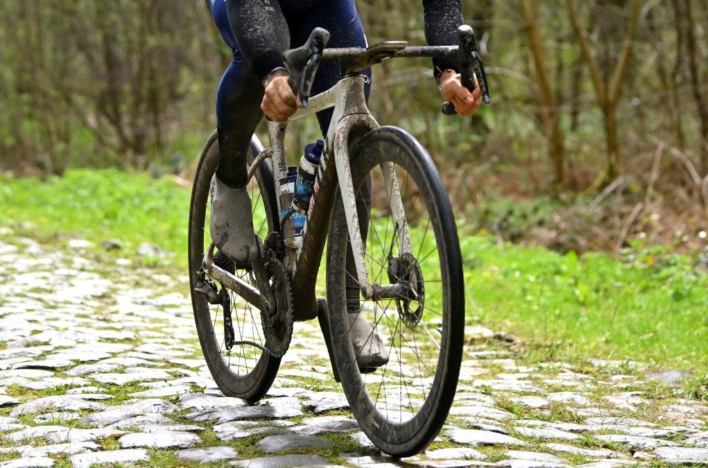 Israel Premier-Tech using Factor Ostro Gravel on recon of Paris-Roubaix