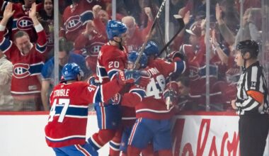 Cole Caufield scores 50th goal as Montreal Canadiens win thriller over Tampa Bay Lightning