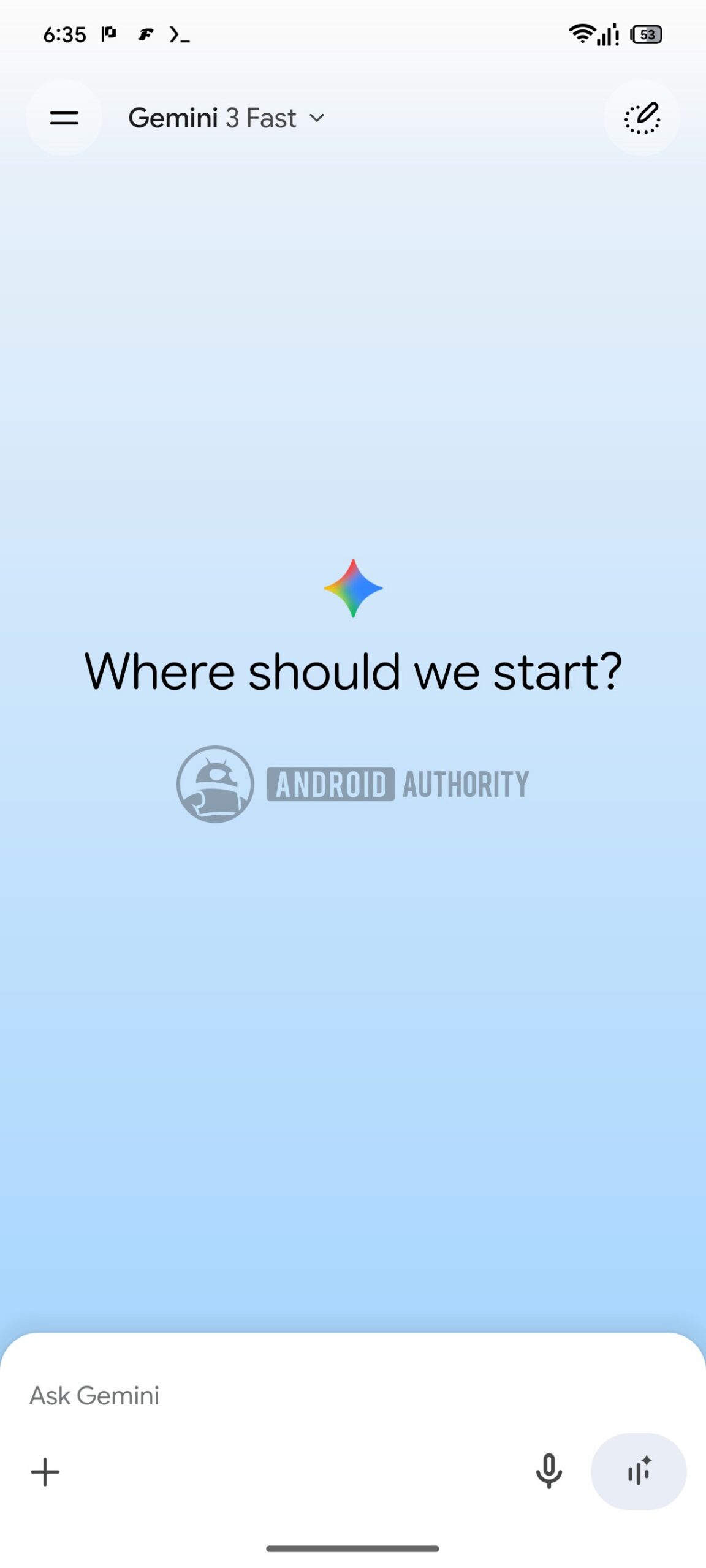 Gemini upcoming chat interface watermarked