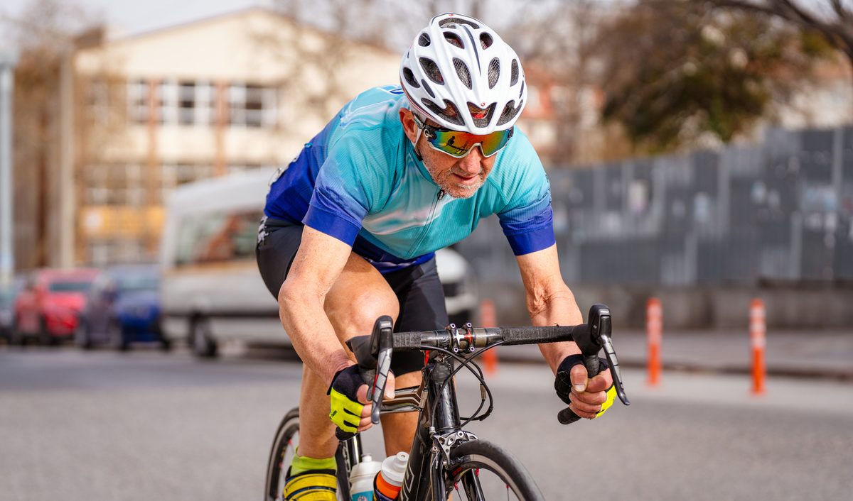 senior man Athlete cycling