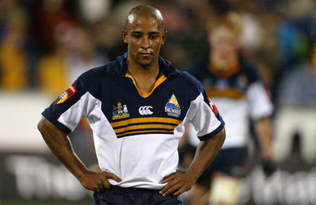 CANBERRA - MAY 9: George Gregan of the Brumbies looking dejected after the teams 28-21 loss during the Super 12 match between the ACT Brumbies and the Canterbury Crusaders on May 9, 2003 at Canberra Stadium in Canberra, Australia. (Photo by Nick Wilson/Getty Images)