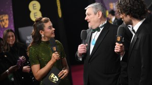 LONDON, ENGLAND - FEBRUARY 22: Hannah Townsend and John Davidson attend the EE BAFTA Film Awards 2026 at The Royal Festival Hall on February 22, 2026 in London, England. (Photo by Kate Green/BAFTA/Getty Images for BAFTA)