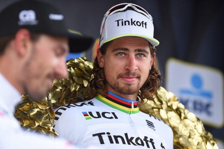 Cycling: 100th Tour of Flanders 2016 Podium / SAGAN Peter (SVK)/ Celebration Joie Vreugde / Brugge - Oudenaarde (255Km)/ Ronde van Vlaanderen Tour of Flanders RVV Flandre / © Tim De Waele