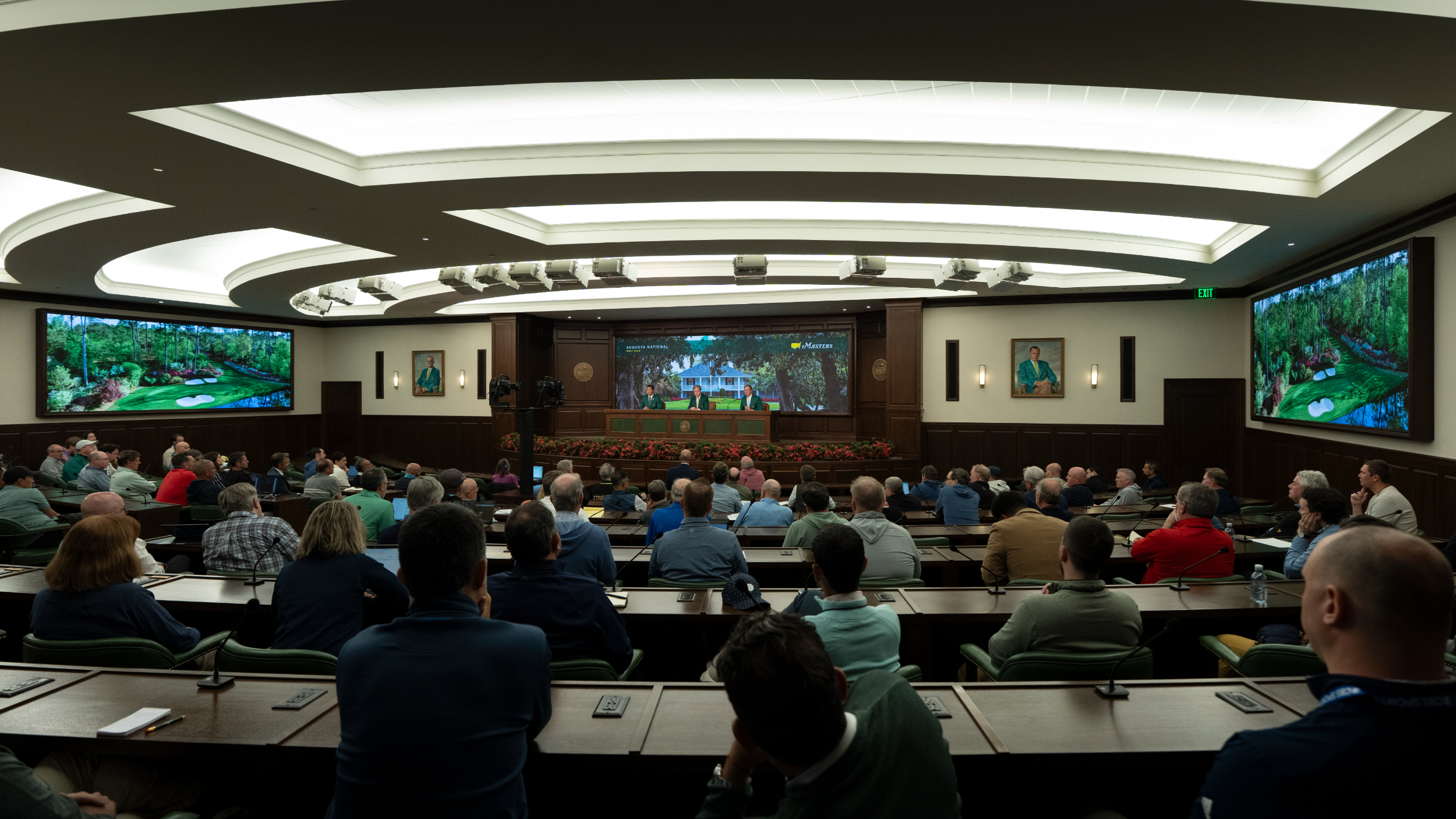 Fred Ridley talks to the media