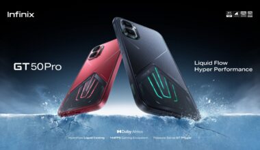 Infinix GT 50 Pro red and black side by side