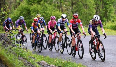 Riders tackle the Alto de Cotobello during te 2025 Vuelta Femenina