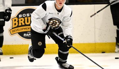 The Bruins' James Hagens was the seventh overall pick in the 2025 NHL Draft.