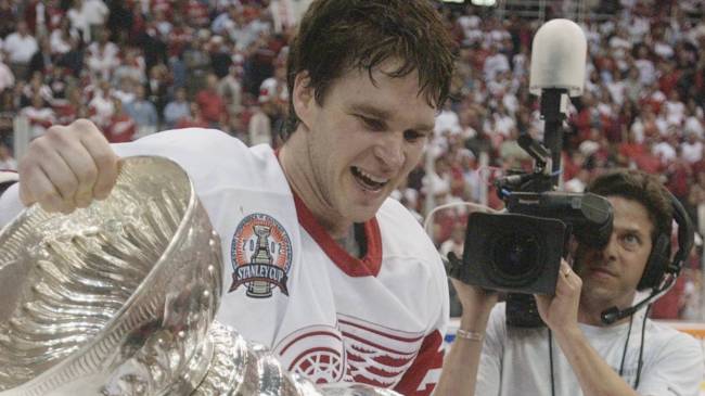 Luc Robitaille with Stanley Cup