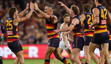 Crows hold on for a sensational and emotional win over Saints