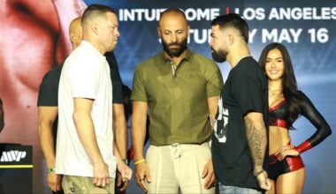 Nate Diaz and Mike Perry face off
