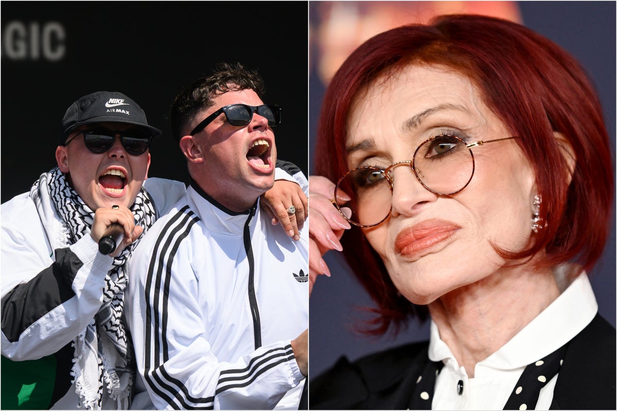 Rap group Kneecap reignites spat with Sharon Osbourne as she supports far-right Tommy Robinson rally