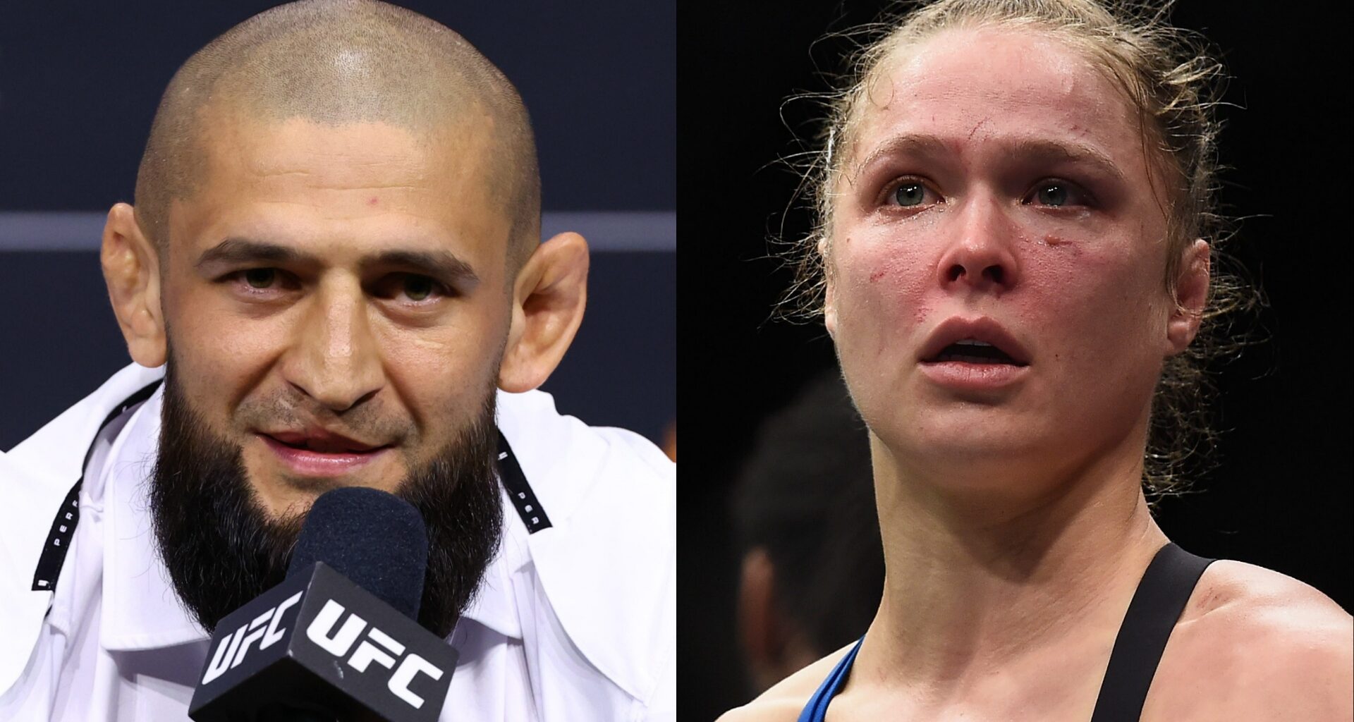 Khamzat Chimaev and Ronda Rousey