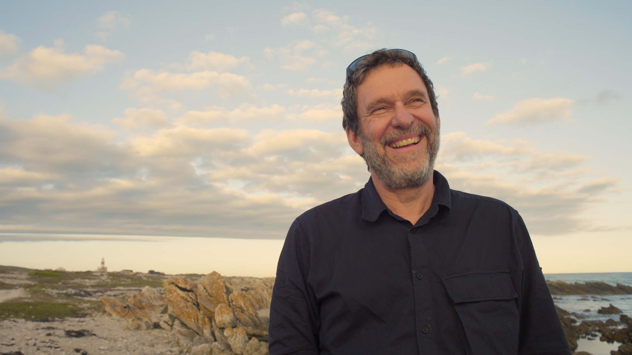 A man smilling.