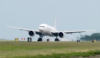 NASA’s 777 Flying Laboratory Touches Down At Langley