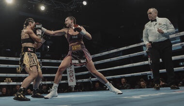 Skye Nicolson scored a victory at home in Australia on Wednesday, a step toward her quest to become a two time world champion. Photo: Matchroom Boxing