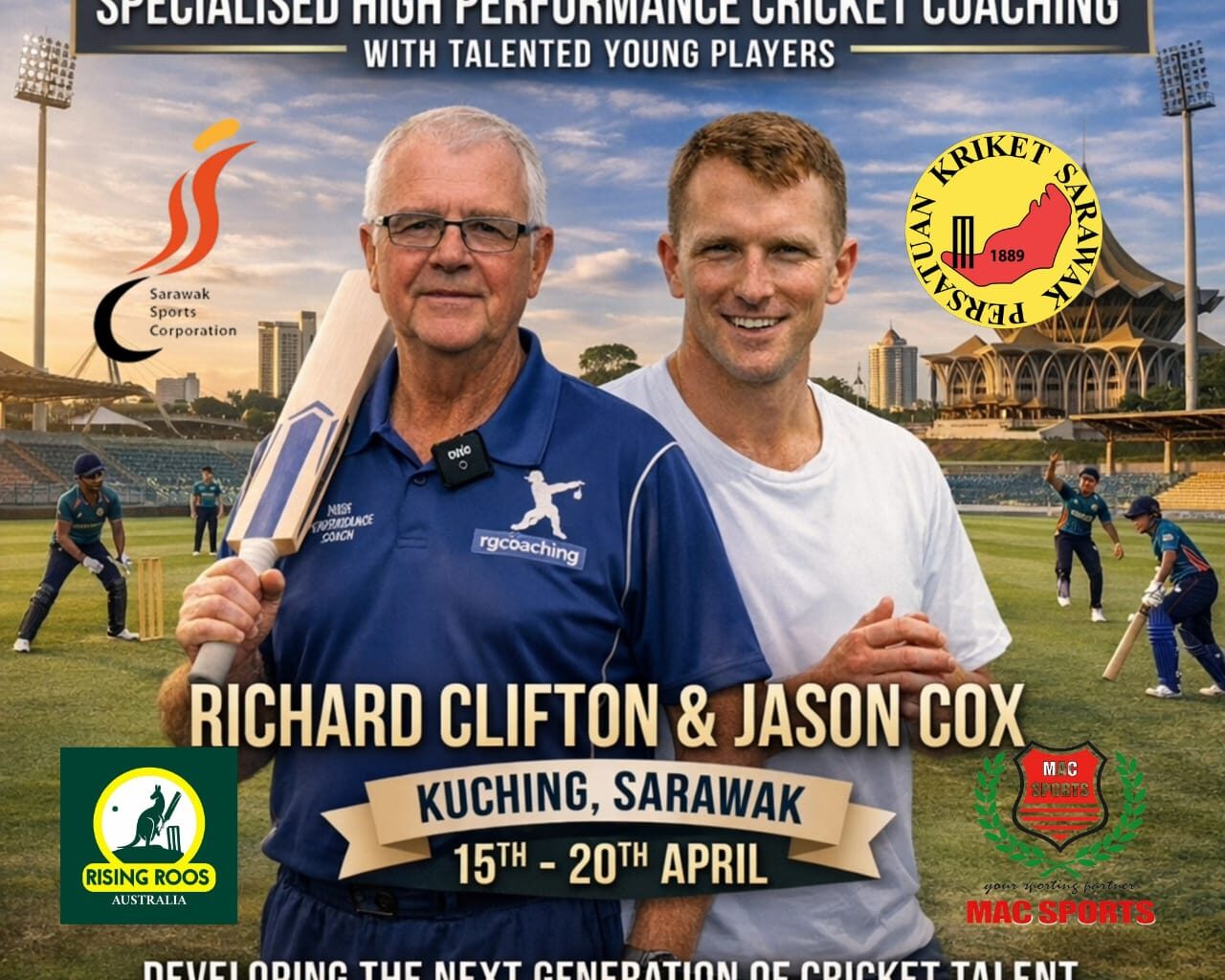 Sarawak cricketers undergo stint with two Aussie coaches
