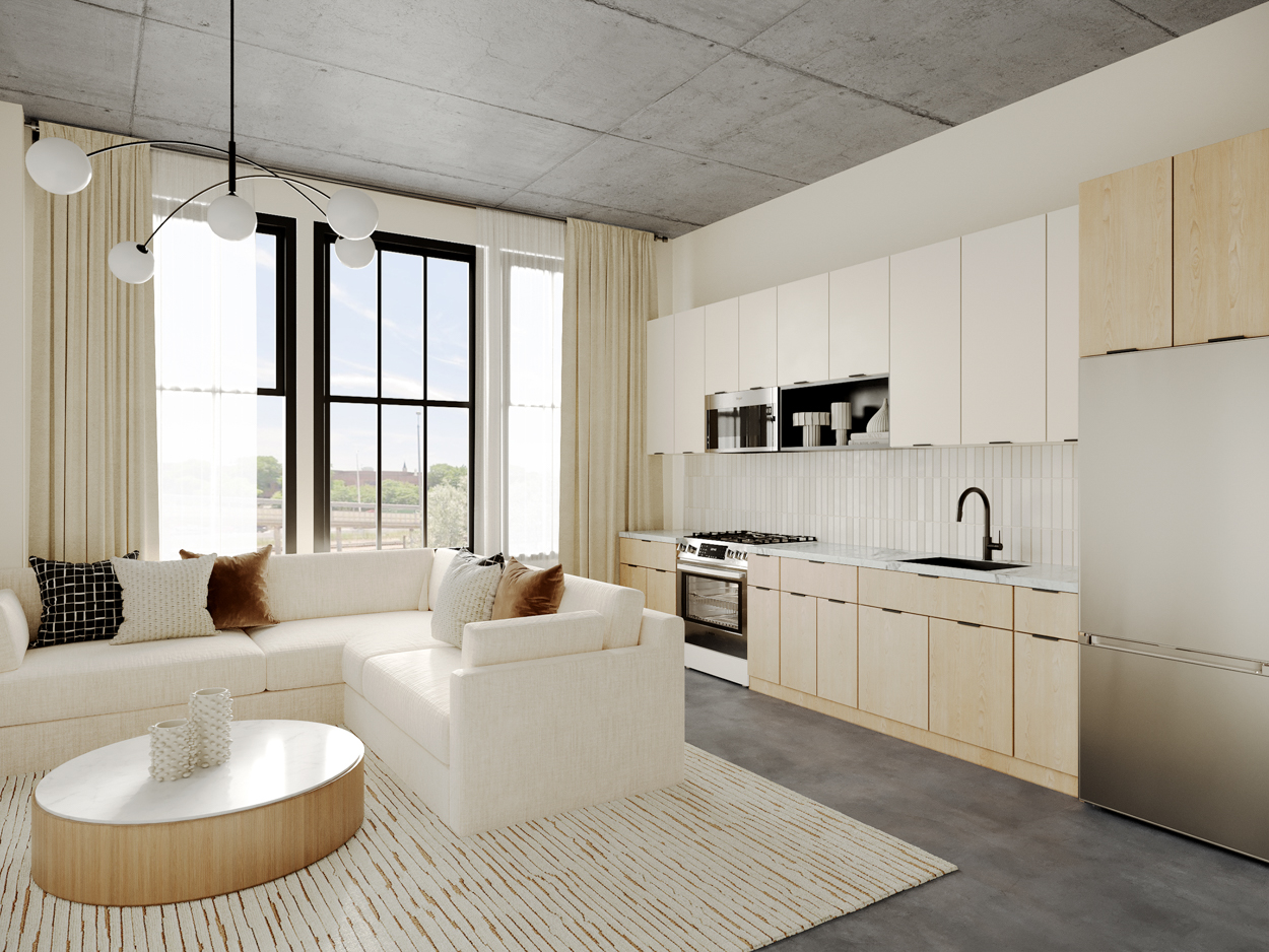 Oxxford Lofts interior renderings