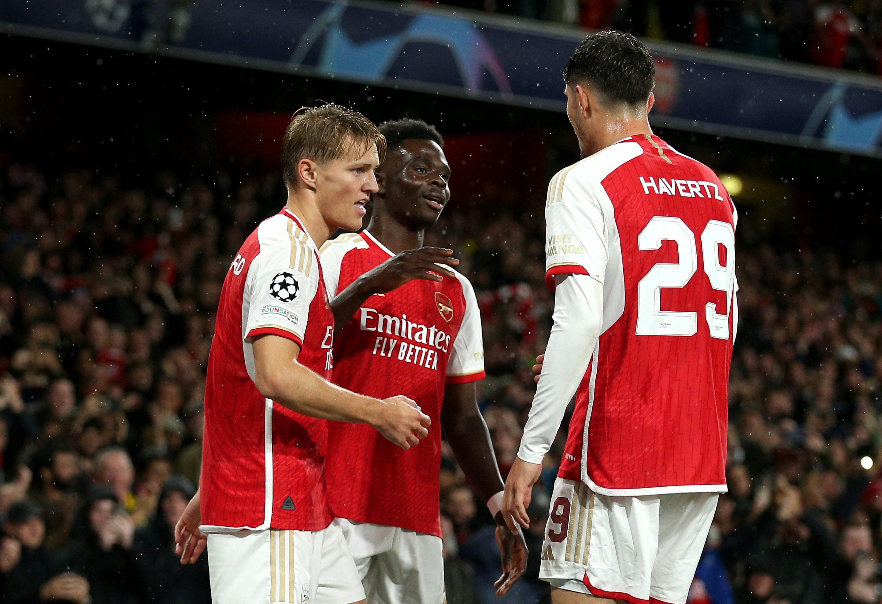 Bukayo Saka, Kai Havertz and Odegaard haven’t played together since December 2024