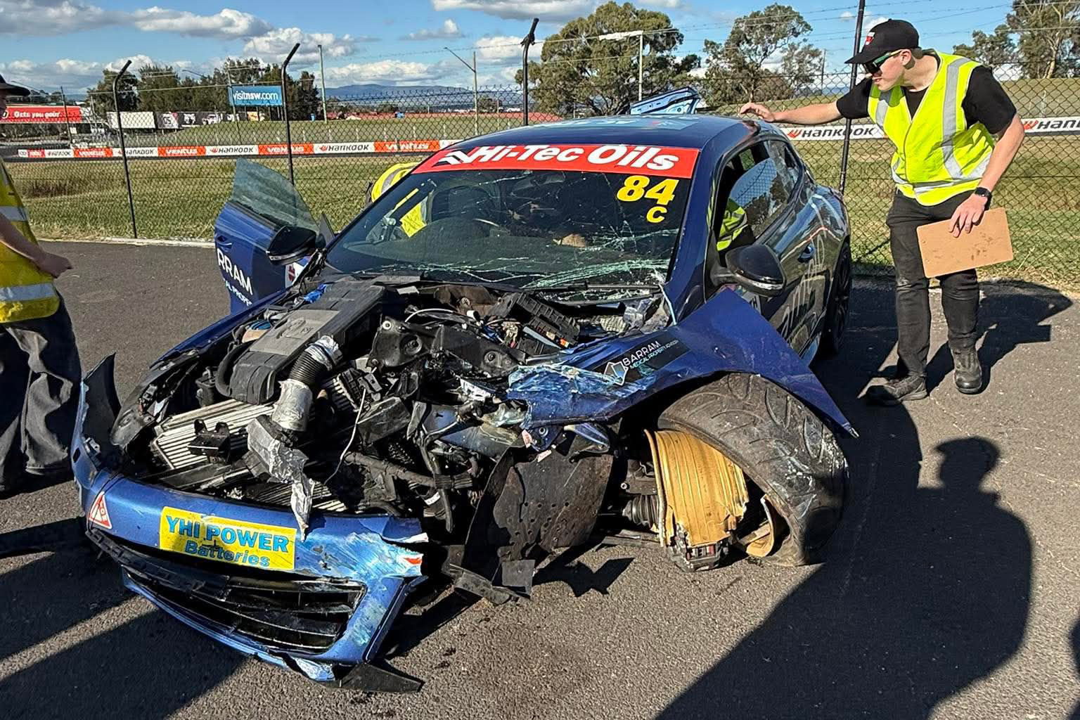 VW driver suffered broken back in Denyer crash
