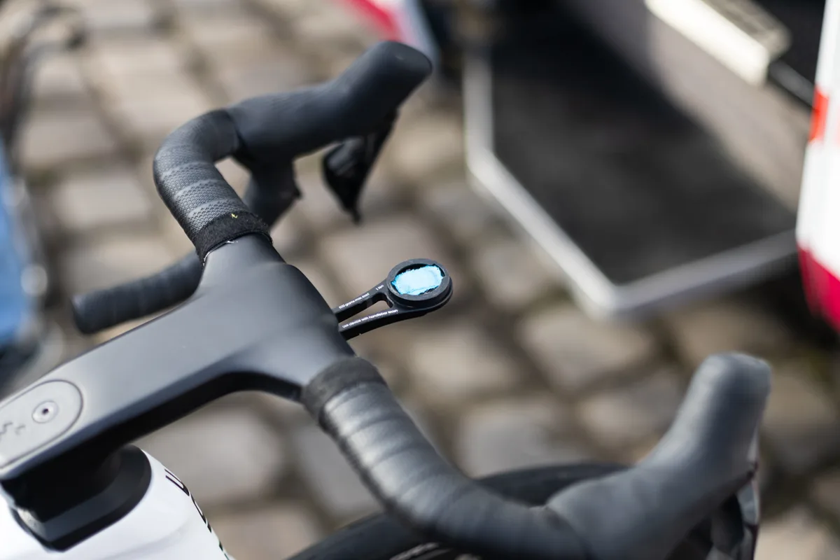 Tape on a bike compute mount