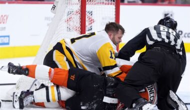 Flyers take over Game 3 after melee, putting Penguins in 0-3 series hole