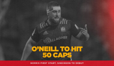 Reuben O’Neill set to play 50th Super Rugby game for Gallagher Chiefs.  