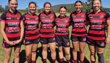 Destinee Morris, Georgia Walton, Chelsea Brown, Alice Webber, Danai Tsipitsidis and Christine Tran debuted for the Snappers women on Saturday. Photo: Coffs Snappers.