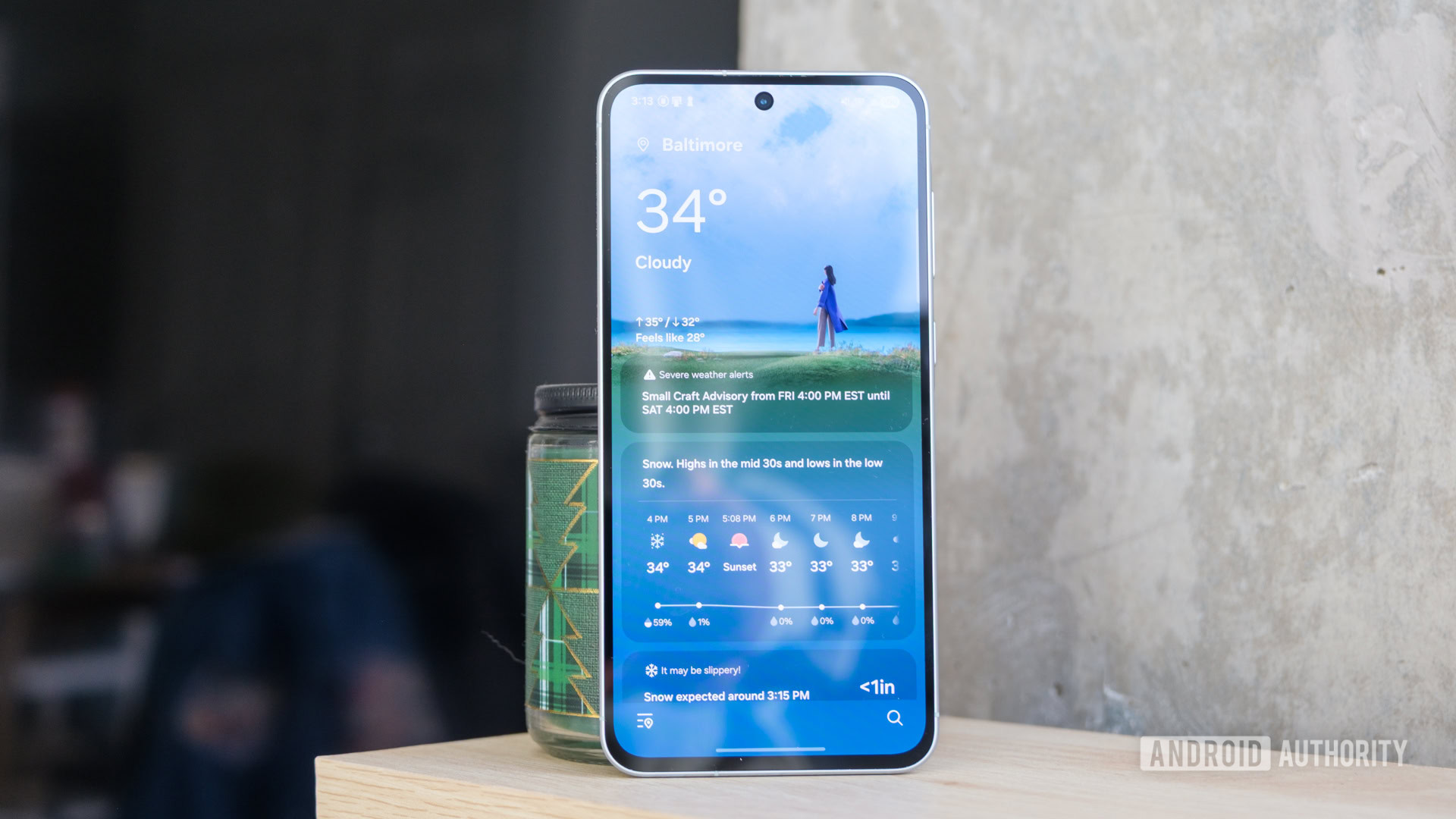 Samsung Galaxy A56 weather app